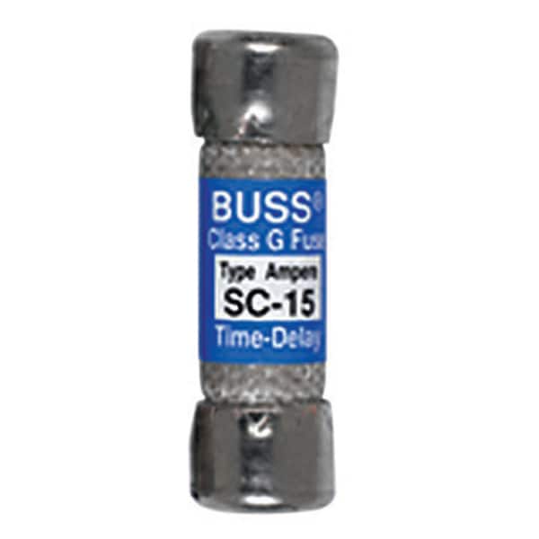 Eaton Bussmann Midget Fuse, SC Series, Time-Delay, 15A, 600V AC, 10kA DC BP/SC-15 - main